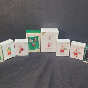 Hallmark Keepsake Christmas Ornaments Lot of 8 Vintage  Holiday Santa